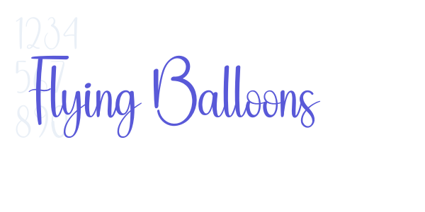 Flying Balloons font free