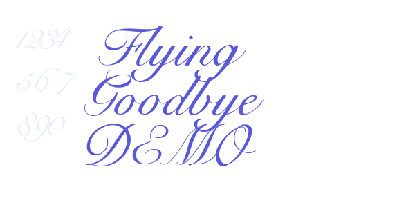 Flying Goodbye DEMO font free