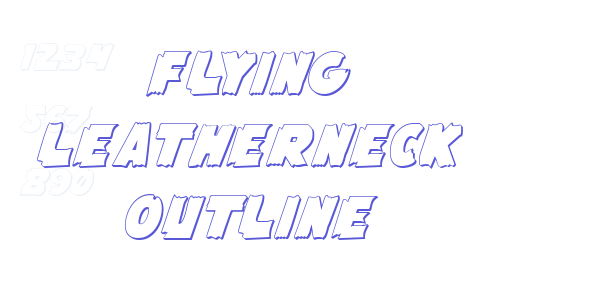 Flying Leatherneck Outline font free