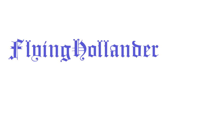 FlyingHollander Font