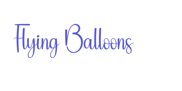 Flying Balloons Font Download