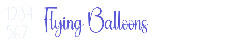 Flying Balloons-related font