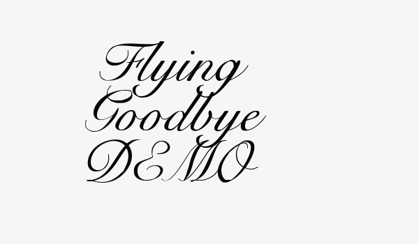 Flying Goodbye DEMO Font