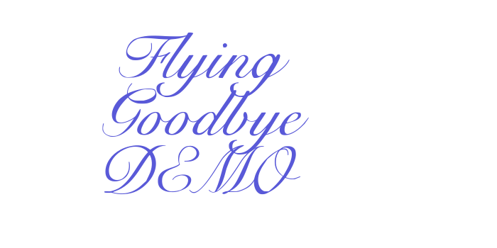 Flying Goodbye DEMO Font Download