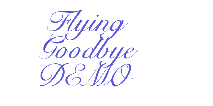 Flying Goodbye DEMO Font