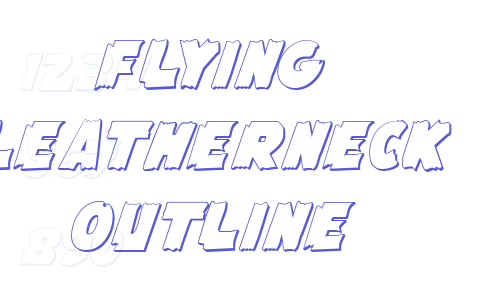 Flying Leatherneck Outline Font Download