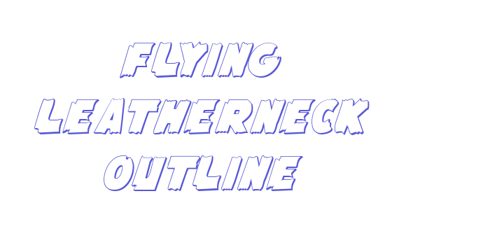 Flying Leatherneck Outline Font Download