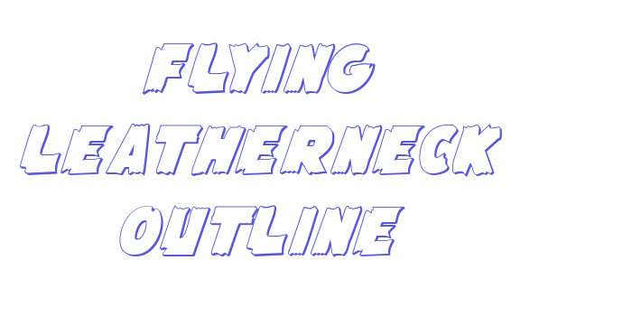 Flying Leatherneck Outline Font