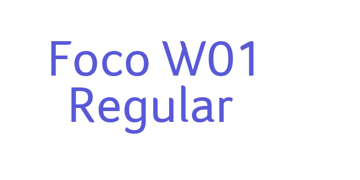 Foco W01 Regular Font