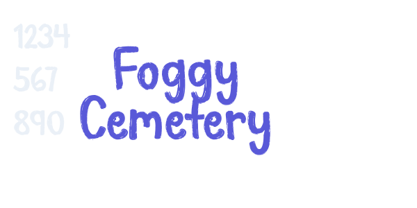 Foggy Cemetery font free