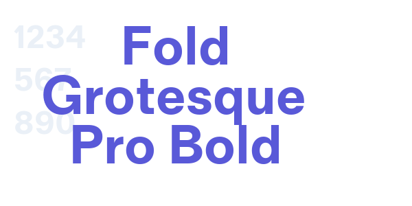 Fold Grotesque Pro Bold font free