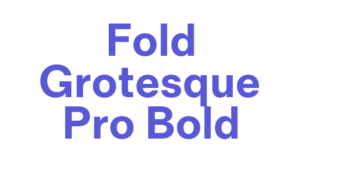 Fold Grotesque Pro Bold Font Download