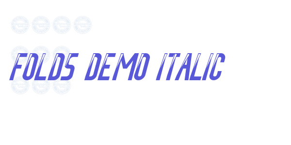 Folds Demo Italic font free