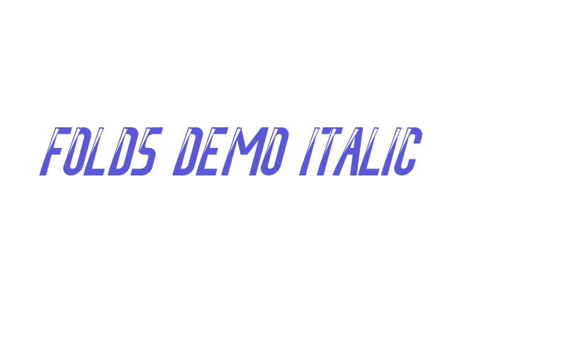 Folds Demo Italic Font