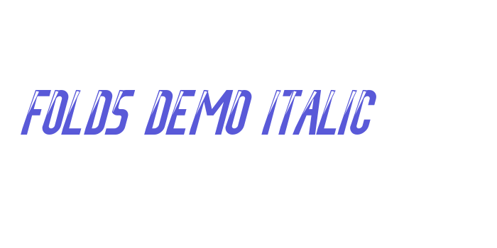 Folds Demo Italic Font Download