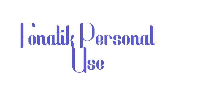 Fonatik Personal Use Font Download