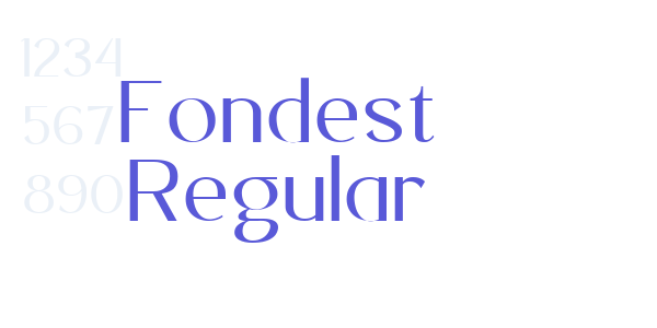 Fondest Regular font