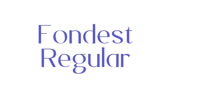 Fondest Regular Font Download