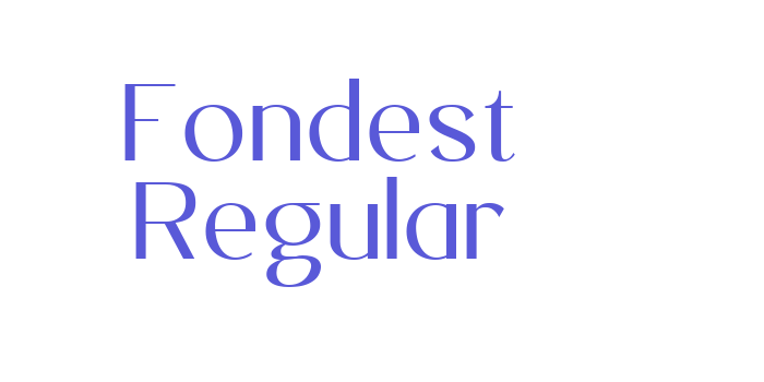 Fondest Regular Font