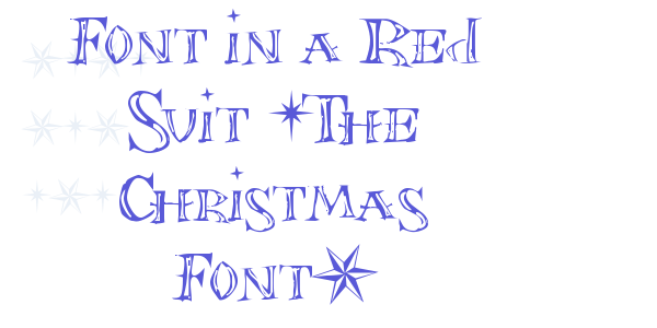 Font in a Red Suit (The Christmas Font) font