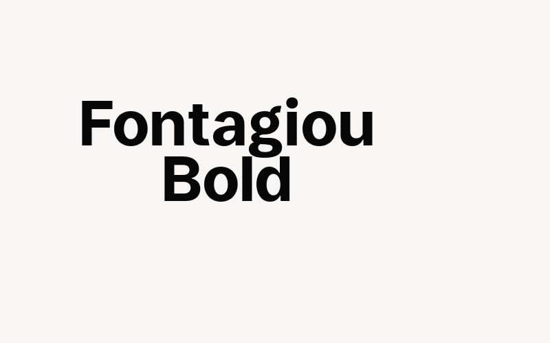 Fontagiou Bold Font