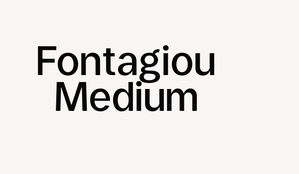 Fontagiou Medium Font