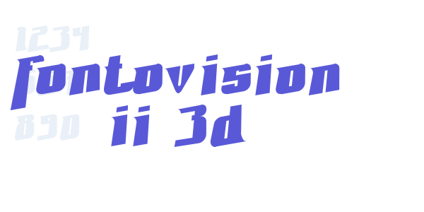 Fontovision II 3D font free