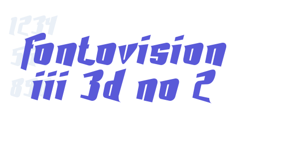 Fontovision III 3D no 2 font free