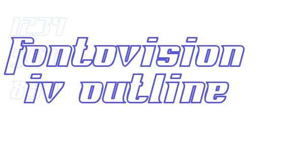 Fontovision IV outline font free