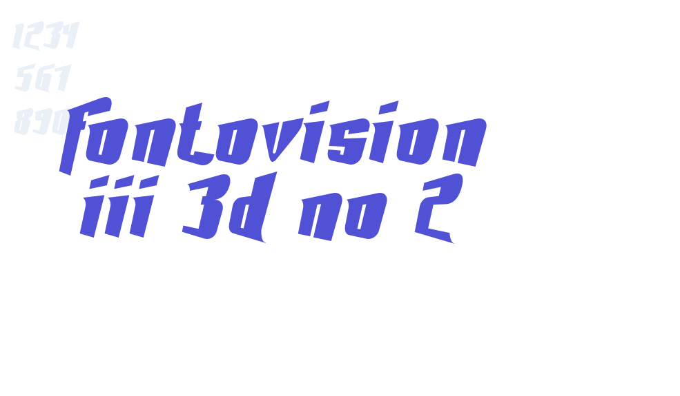 Fontovision III 3D no 2-font-download