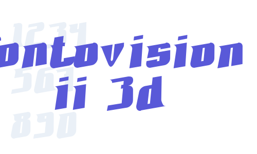 Fontovision II 3D Font Download