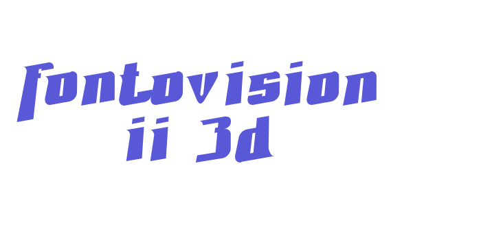 Fontovision II 3D Font Download