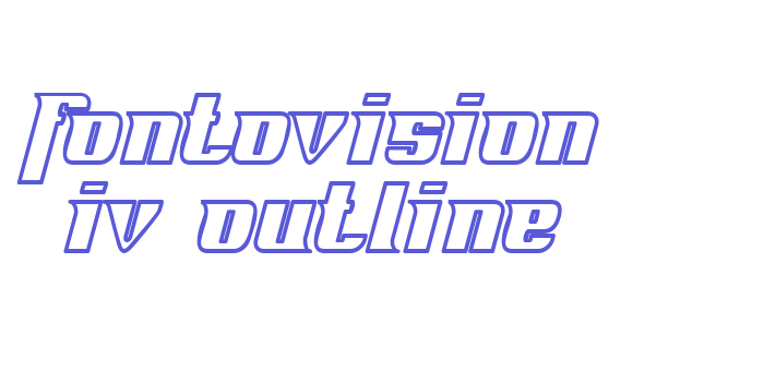 Fontovision IV outline Font Download