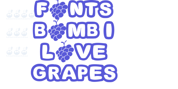 Fonts Bomb I love grapes font free