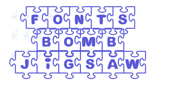 Fonts Bomb JiGSAW font free