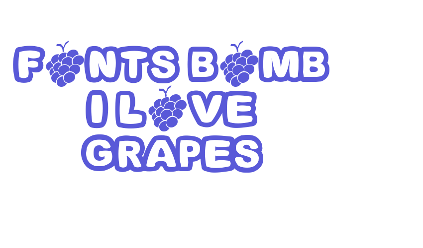 Fonts Bomb I love grapes Font Download