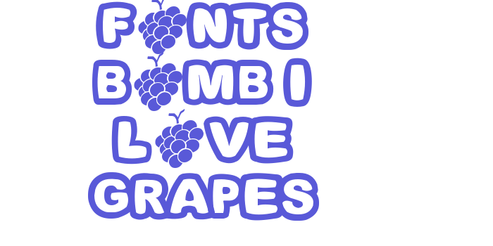 Fonts Bomb I love grapes Font Download