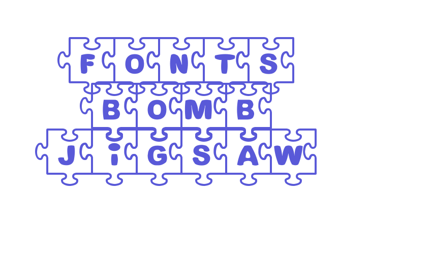 Fonts Bomb JiGSAW Font Download