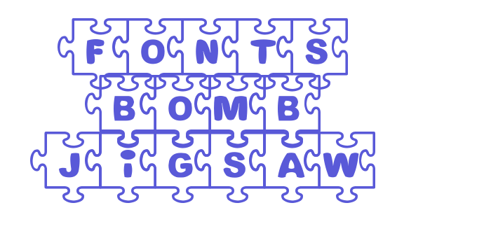 Fonts Bomb JiGSAW Font Download