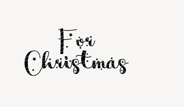 For Christmas Font