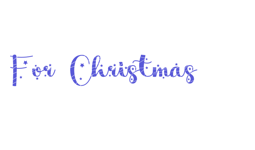 For Christmas Font