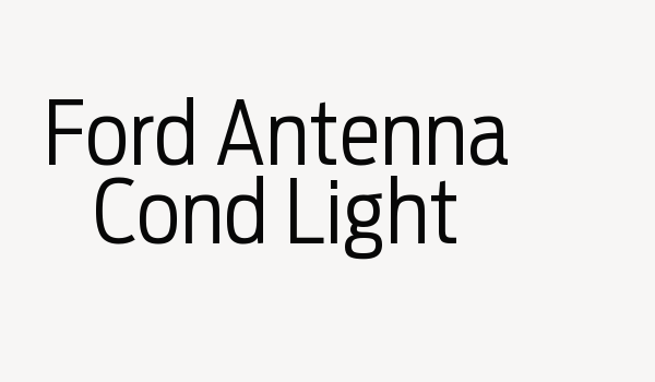 Ford Antenna Cond Light Font