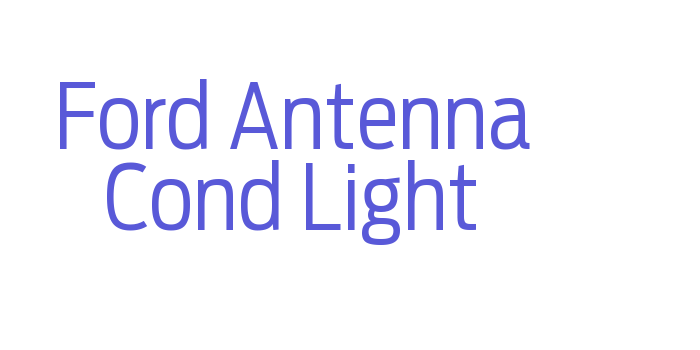 Ford Antenna Cond Light Font Download