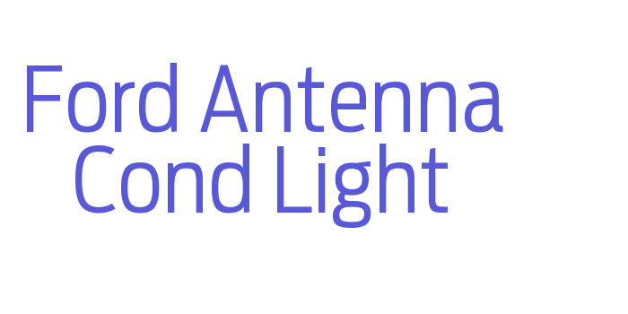 Ford Antenna Cond Light Font