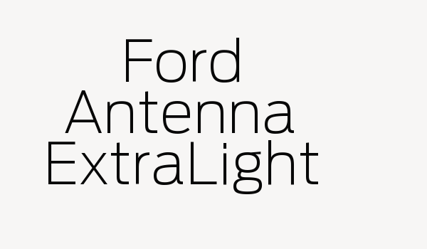 Ford Antenna ExtraLight Font