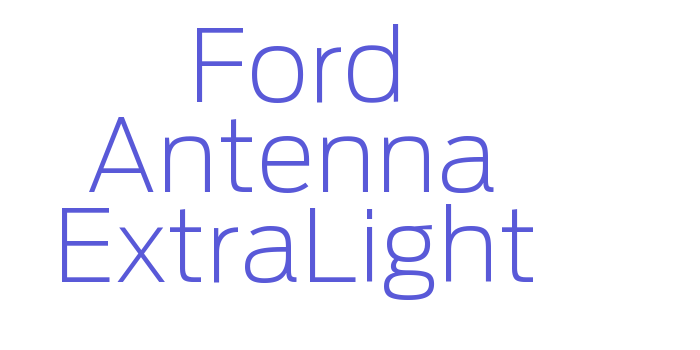 Ford Antenna ExtraLight Font