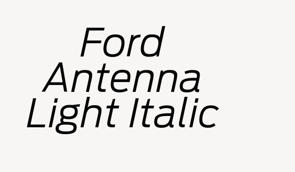 Ford Antenna Light Italic Font