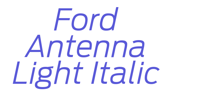 Ford Antenna Light Italic Font