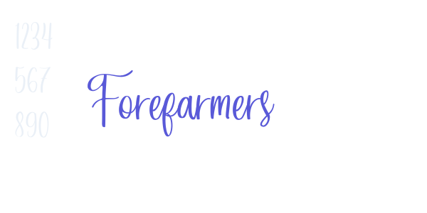 Forefarmers font