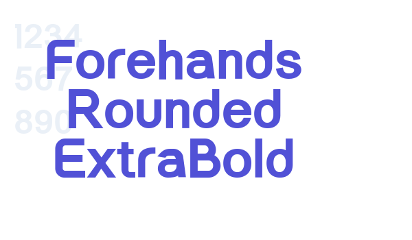 Forehands Rounded ExtraBold font download